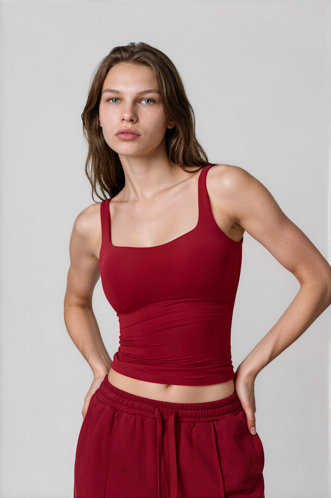 Rose Uzun Kollu Top – Bordo
