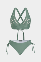 Çapraz Askılı Yeşil Bikini