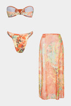 Rosvell Sunset Marble Bikini & Pareo Set
