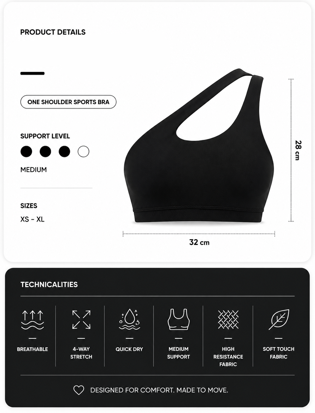 Bra Alexa One-Shoulder