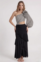 Noir Stripe Pareo Set