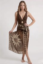 Mocha Pareo Set