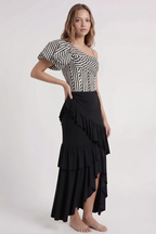 Noir Stripe Pareo Set
