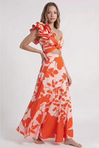 Coral Pareo Set
