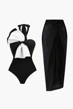 Noir Bow Pareo Set