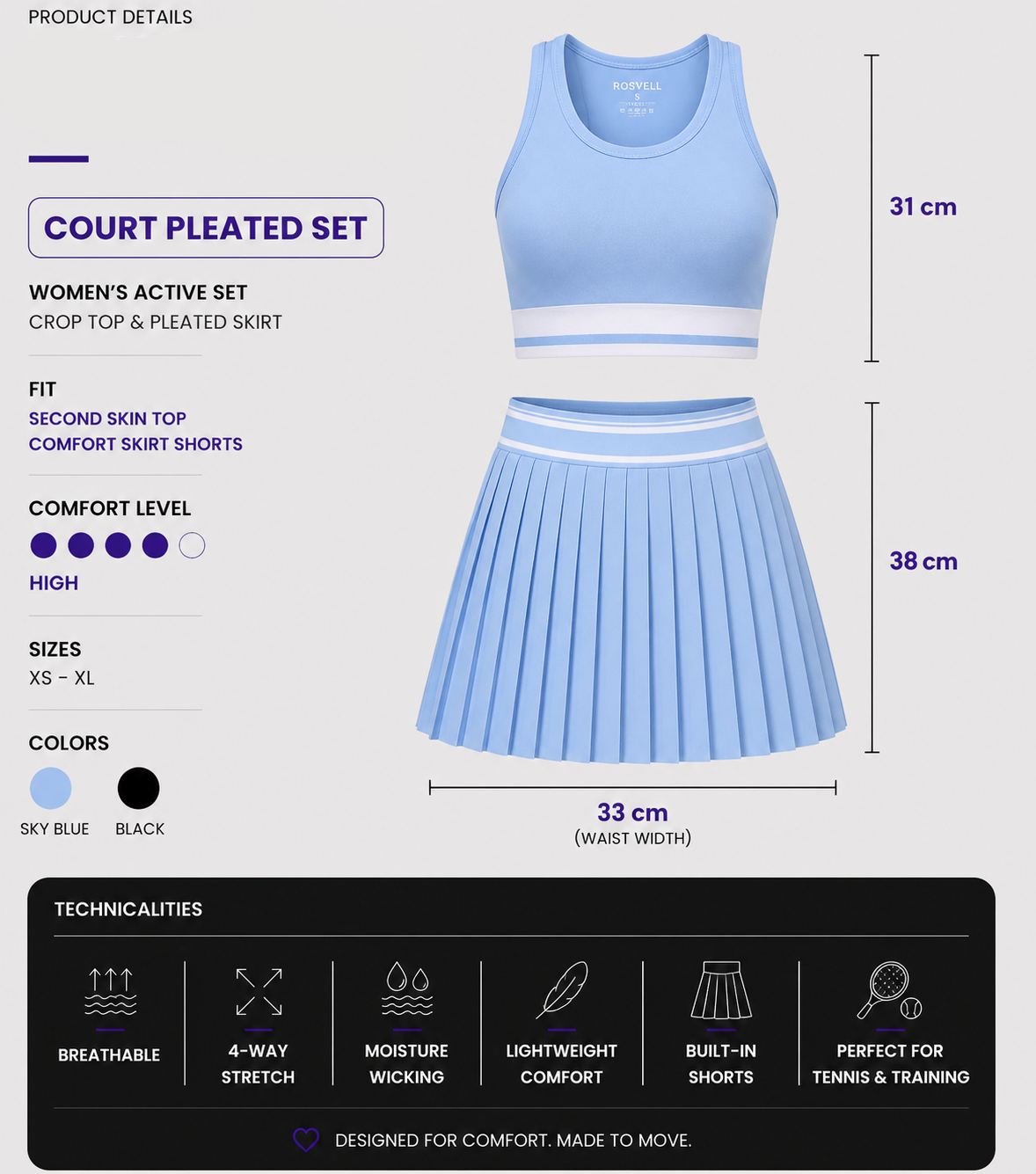 Blue Court Set