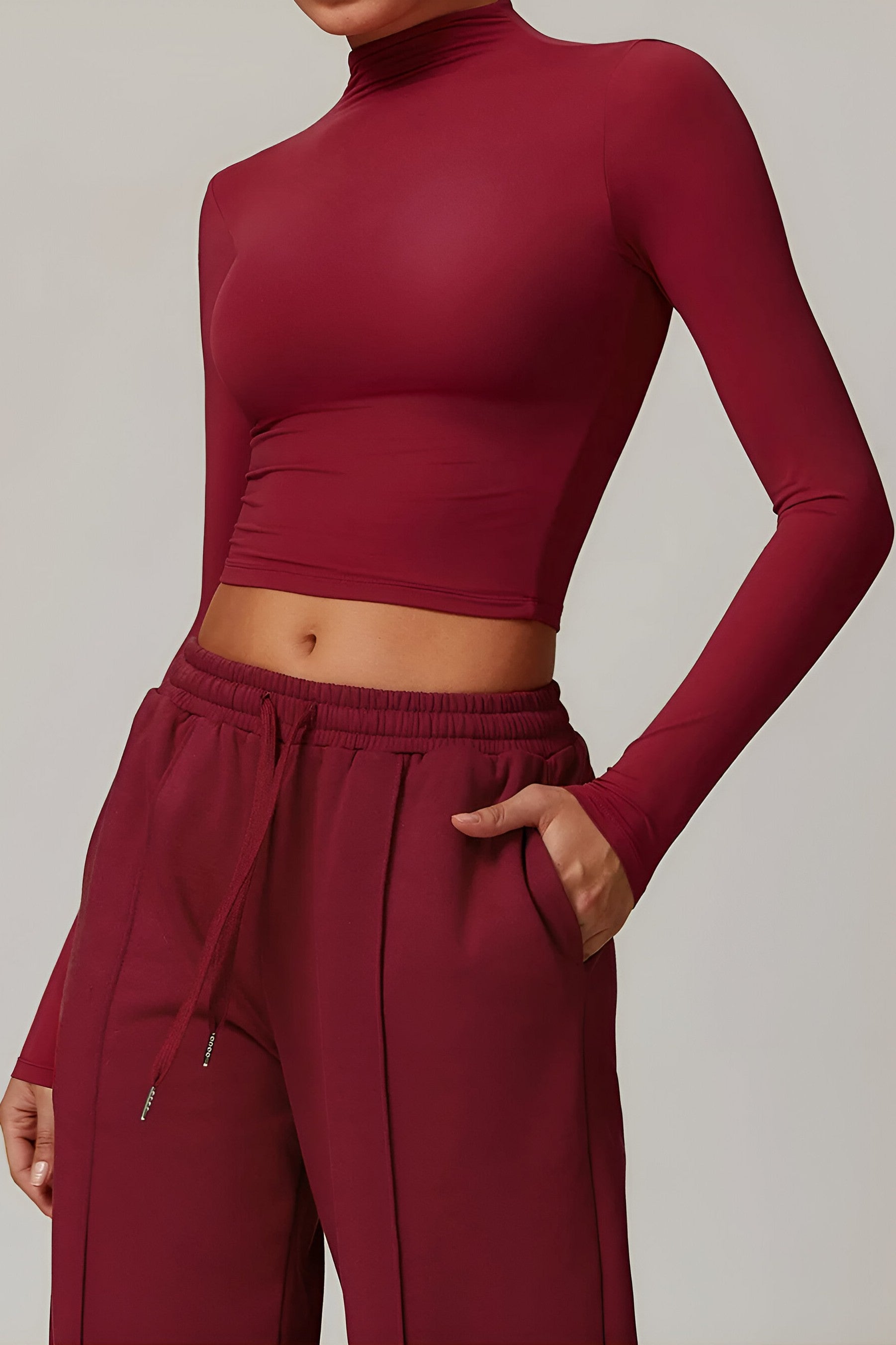 Rose Boğazlı Top – Bordo