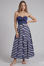 Navy Stripe Pareo Set