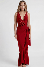 Scarlet Floral Pareo Set