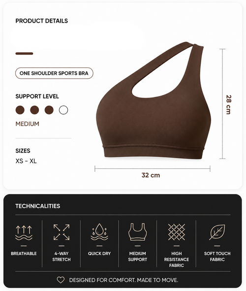 Alexa One-Shoulder Bra