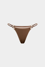 Mocha Texture Bikini Pareo Set