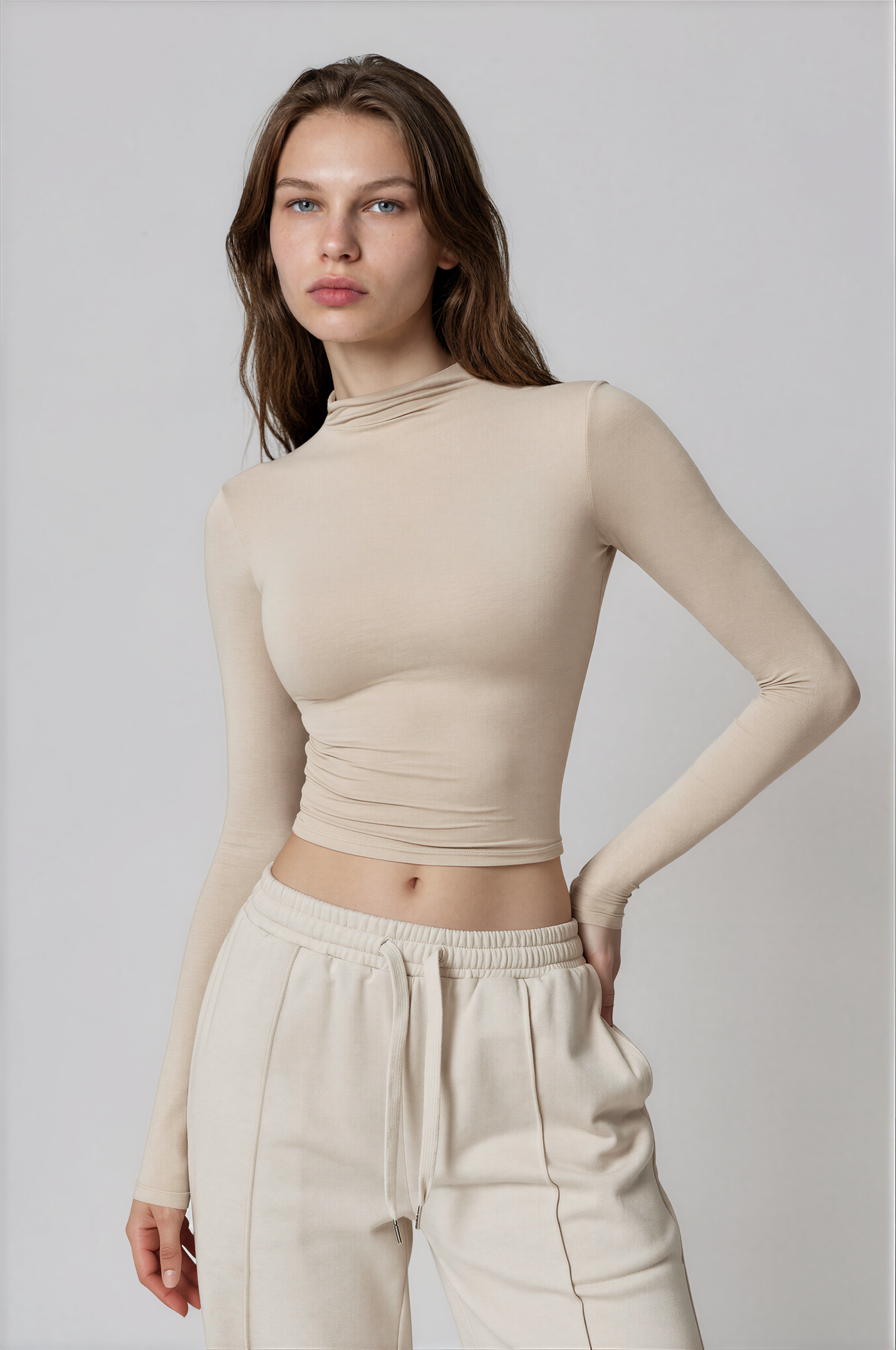 Rose Boğazlı Top – Bej