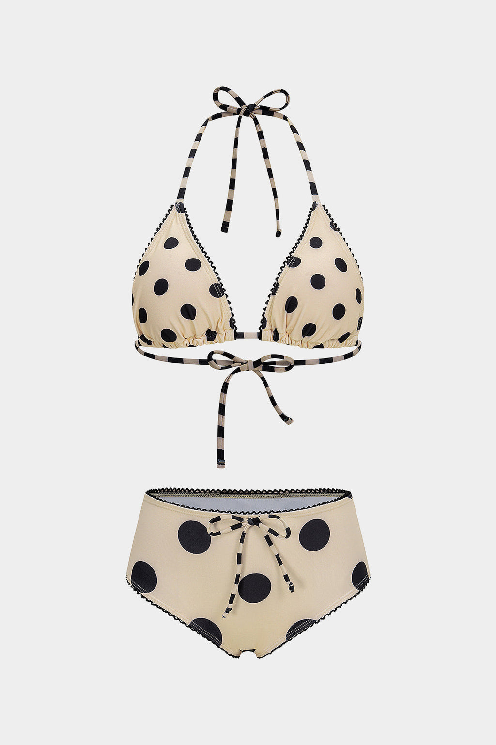 Retro Dot Bağlamalı Bikini Set