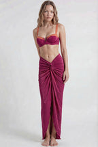 Fuchsia Bikini Pareo Set