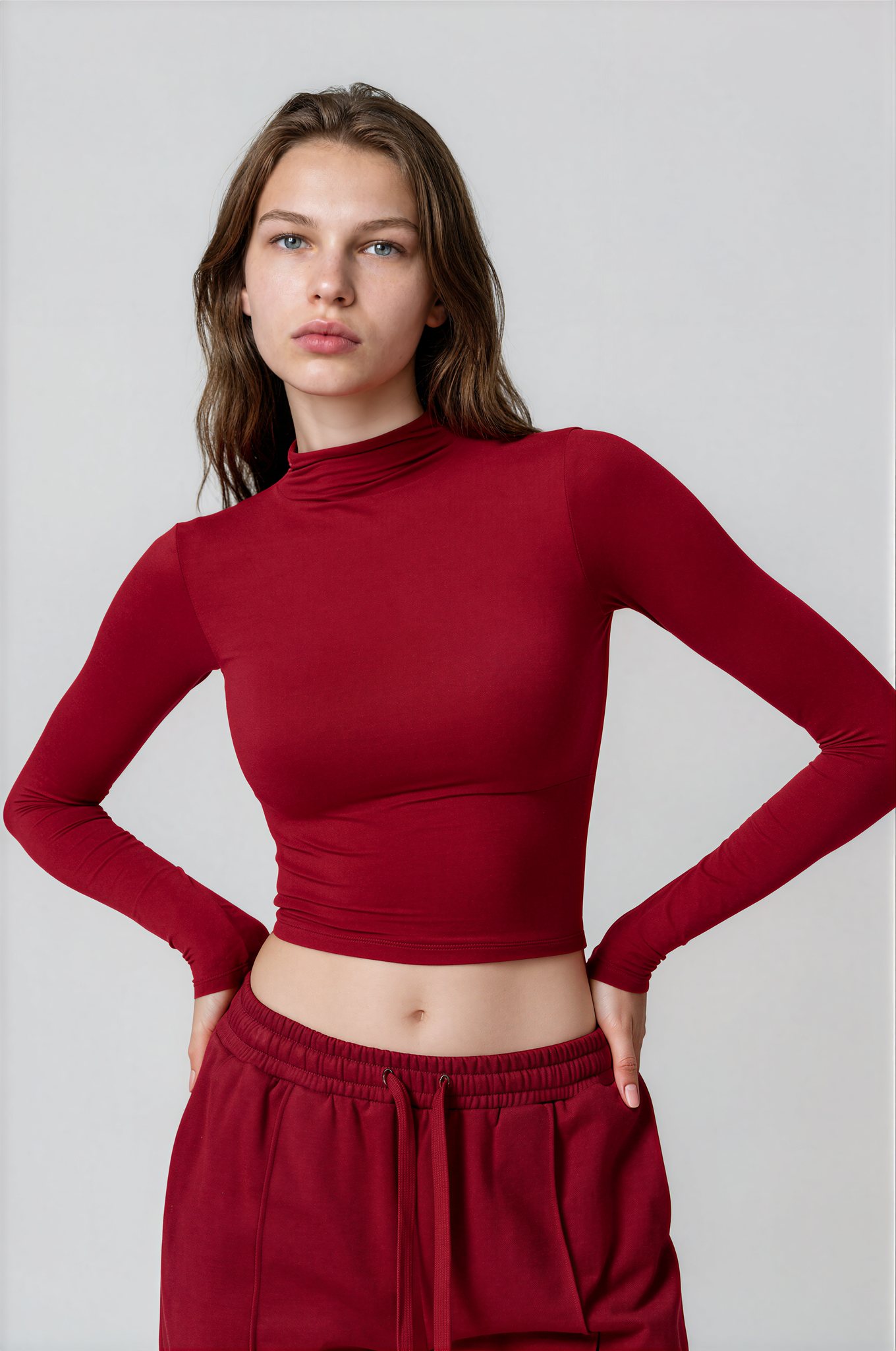 Rose Boğazlı Top – Bordo