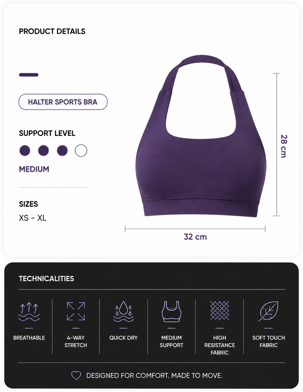 Alexa Halterneck Bra