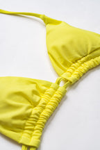 Lemon Wave Bikini Pareo Set