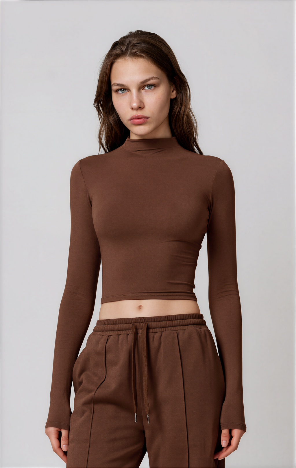 Rose Boğazlı Top – Kakao
