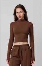 Rose Boğazlı Top – Kakao