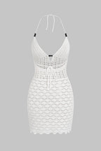 Beyaz Crochet Plaj Elbisesi