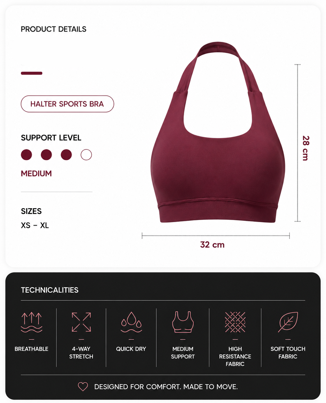 Alexa Halterneck Bra