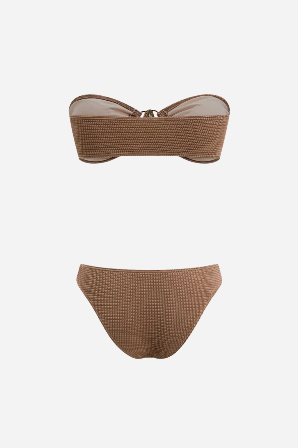 Kahverengi Straplez Pareo Set