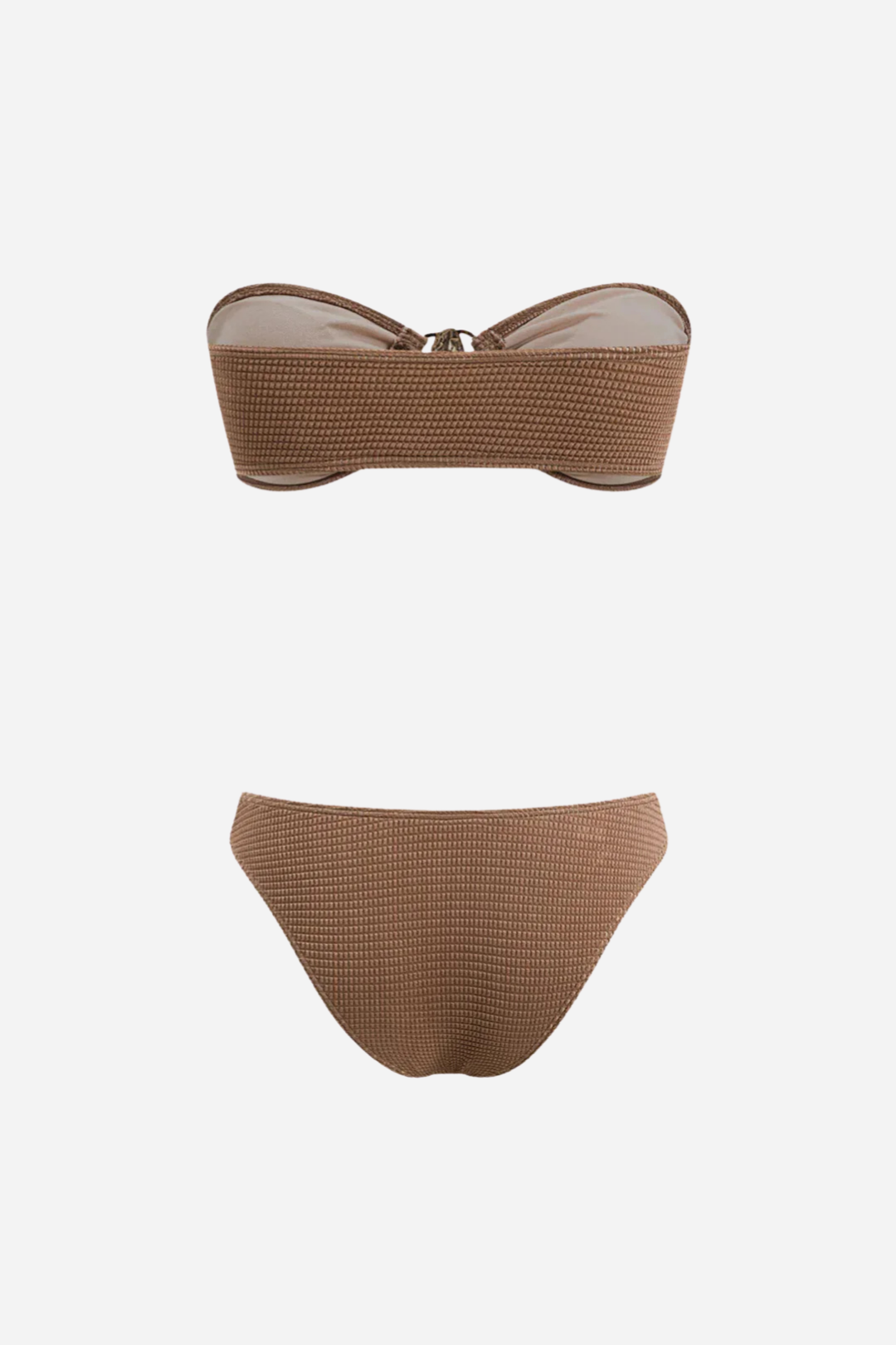Kahverengi Straplez Pareo Set