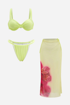 Rosvell Lime Blossom Skirt Set