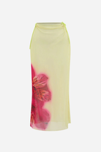 Rosvell Lime Blossom Skirt Set