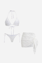 Dantelli Beyaz Pareo Set
