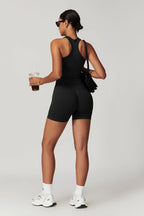 Chloe Sporcu Sırt Top – Siyah