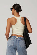 Chloe Sporcu Sırt Top – Krem