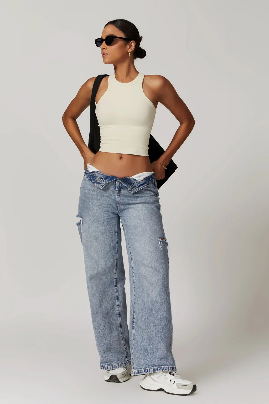 Chloe Sporcu Sırt Top – Krem