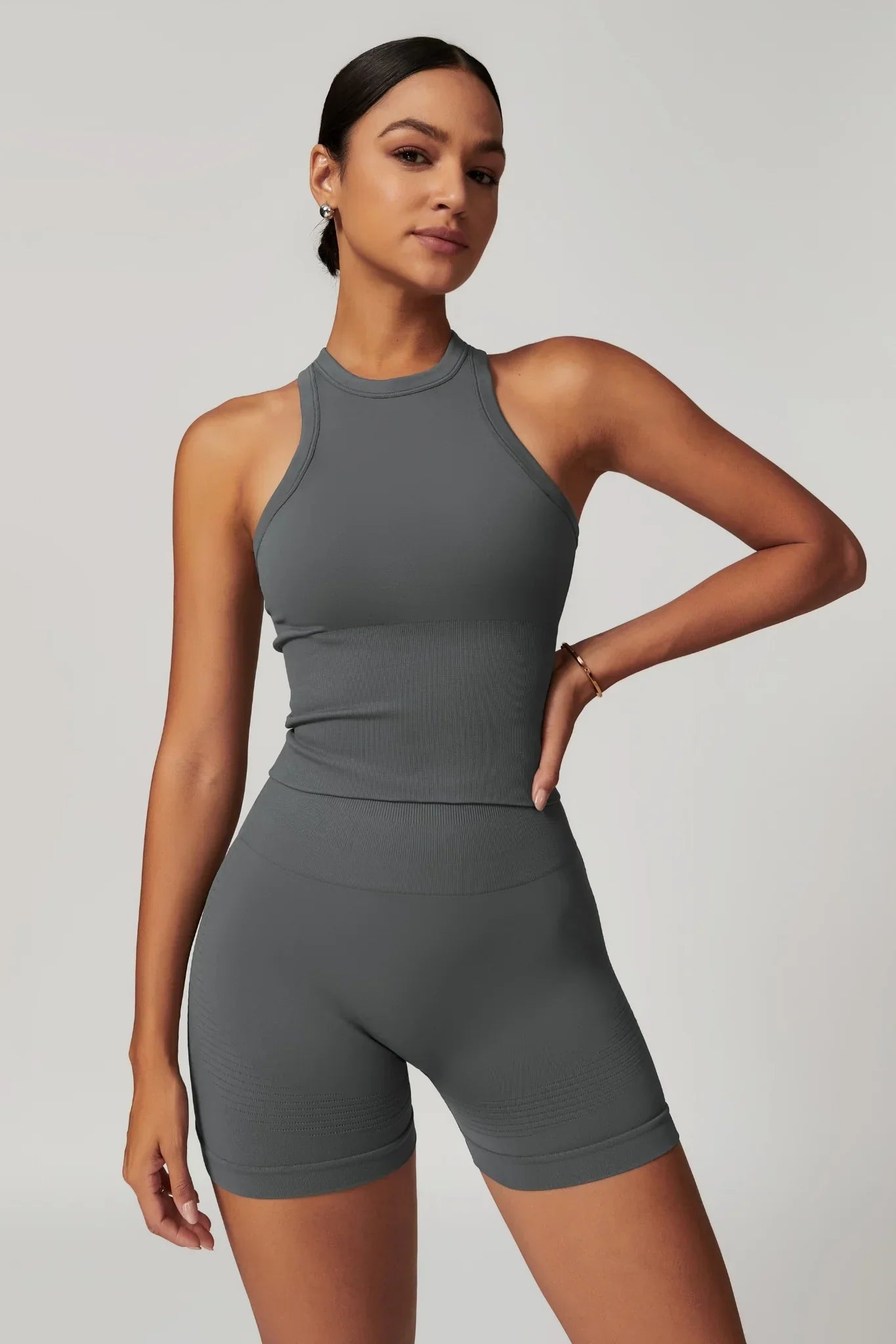 Chloe Sporcu Sırt Top – Antrasit