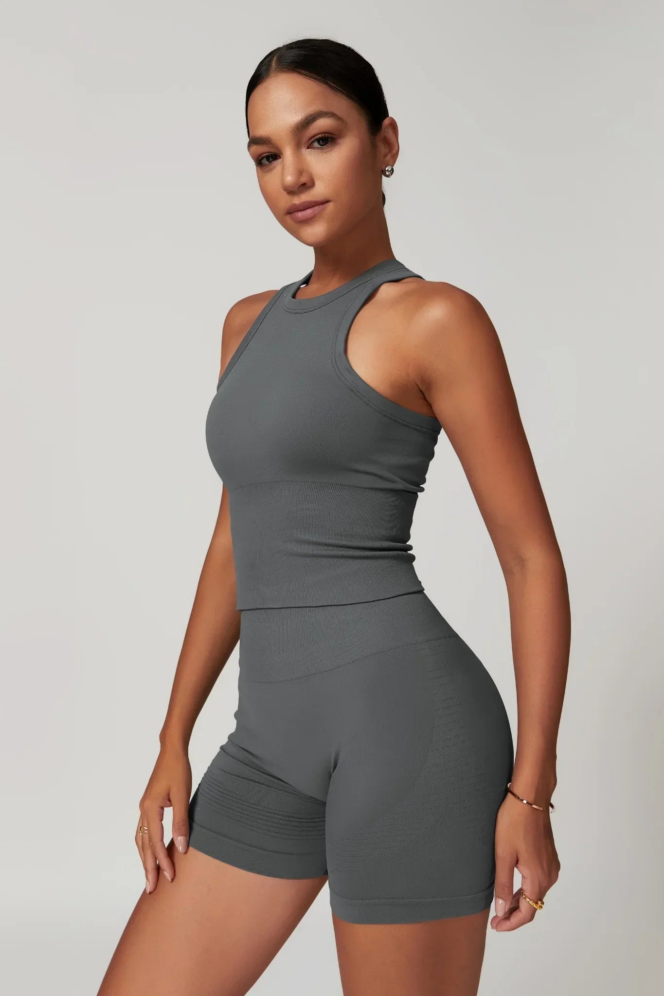 Chloe Sporcu Sırt Top – Antrasit