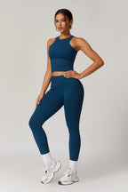Chloe Sporcu Sırt Top – Saks Mavi