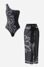 Noir Bloom Mayo Pareo Set