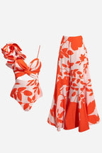 Coral Pareo Set