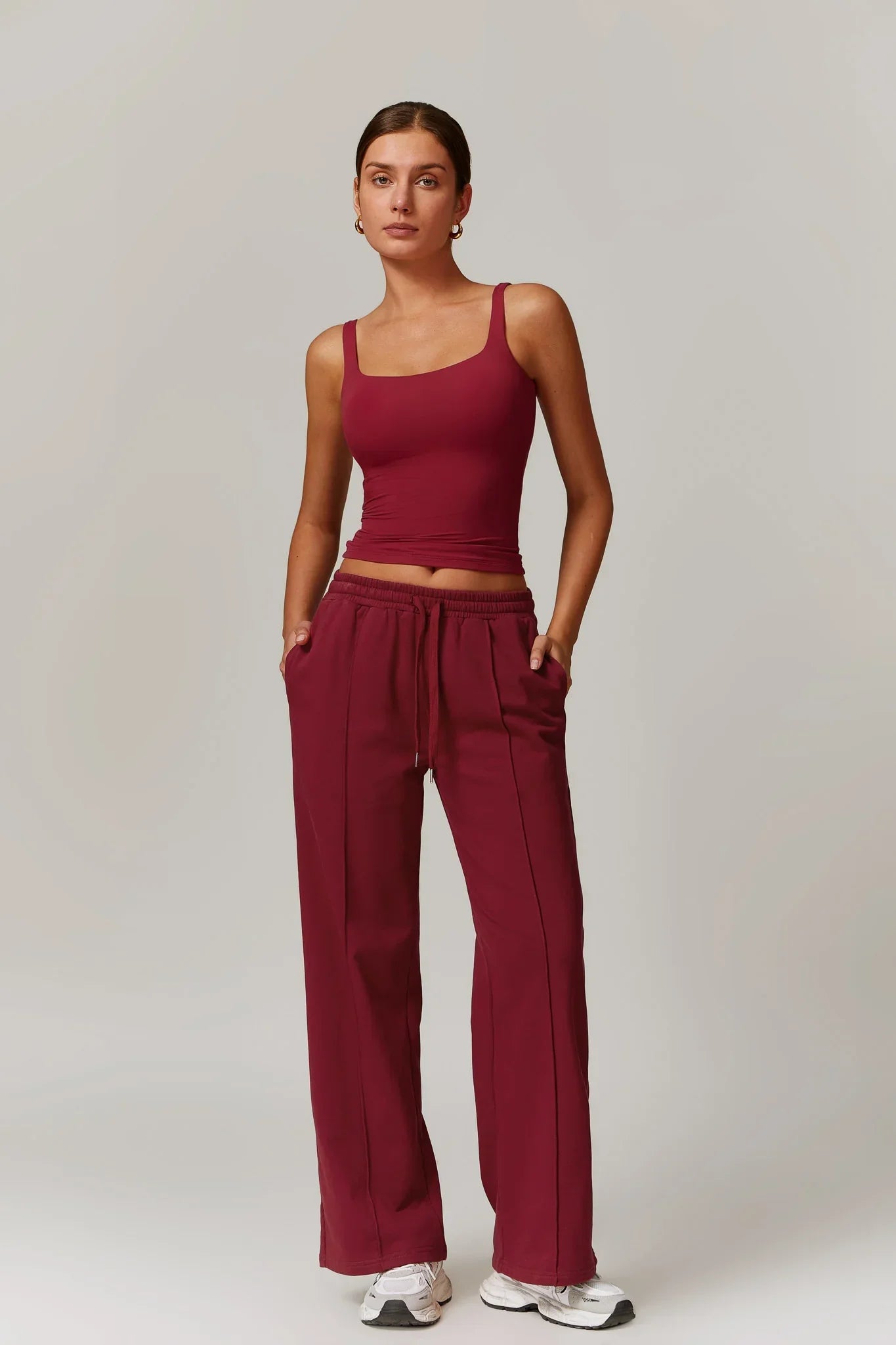 Rose Uzun Kollu Top – Bordo