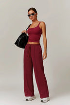 Rose Uzun Kollu Top – Bordo
