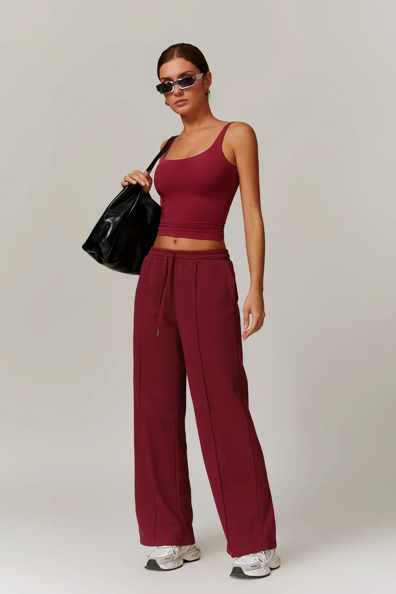 Rose Uzun Kollu Top – Bordo