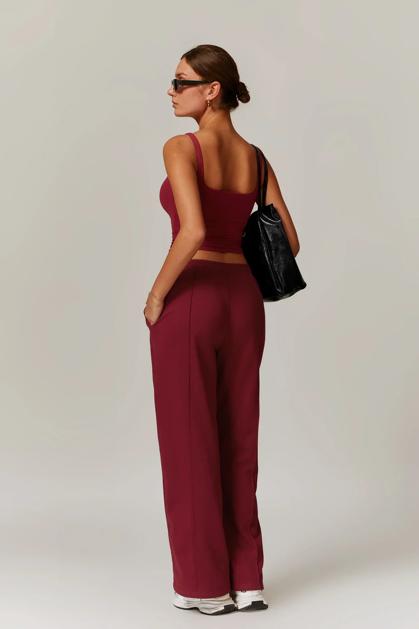 Rose Uzun Kollu Top – Bordo