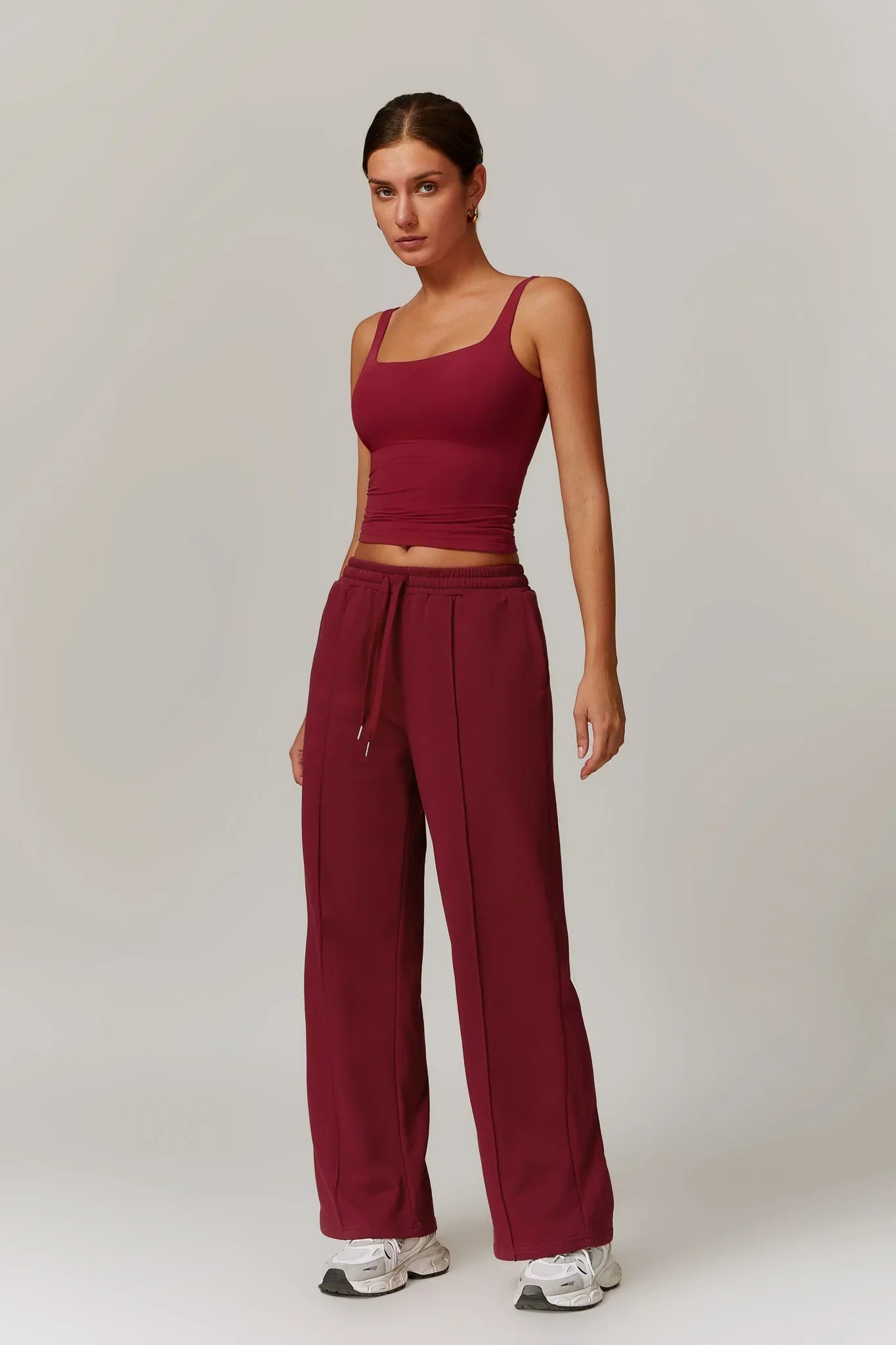 Rose Uzun Kollu Top – Bordo