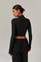 Rose Boğazlı Top – Siyah