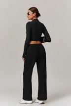 Rose Boğazlı Top – Siyah