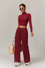 Rose Boğazlı Top – Bordo