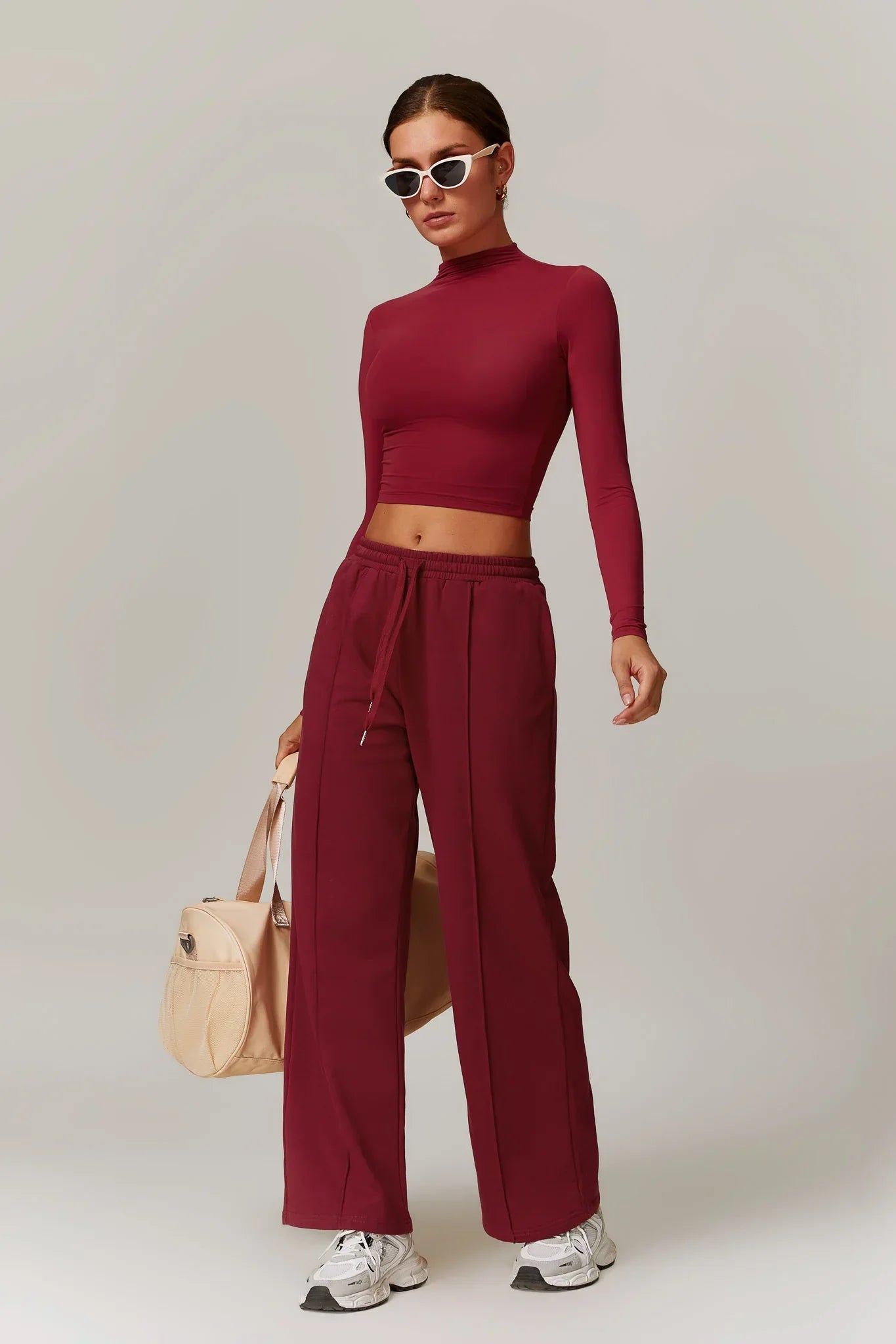 Rose Boğazlı Top – Bordo