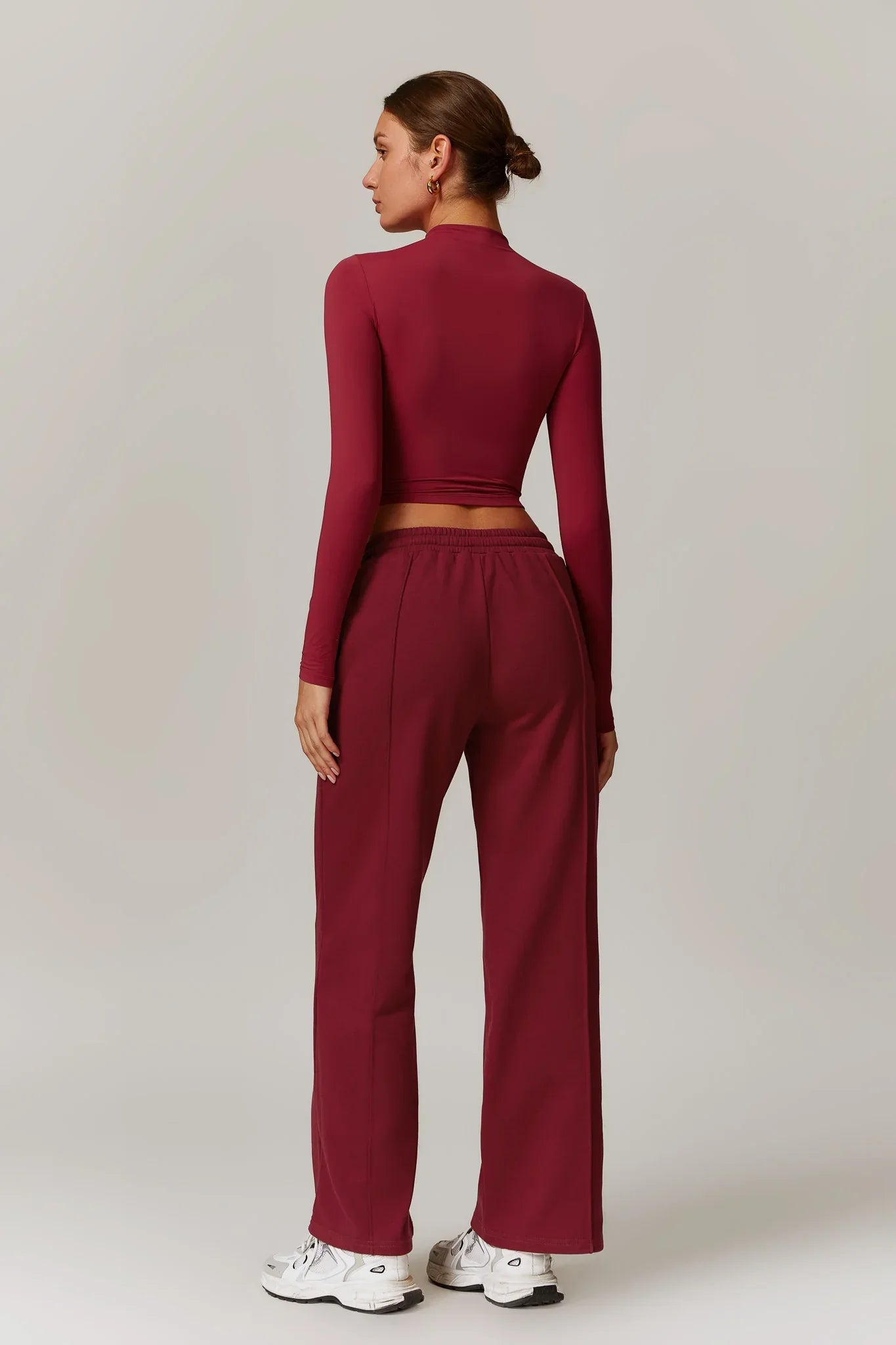 Rose Boğazlı Top – Bordo