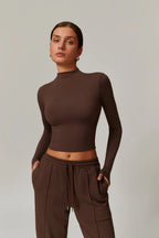Rose Boğazlı Top – Kakao