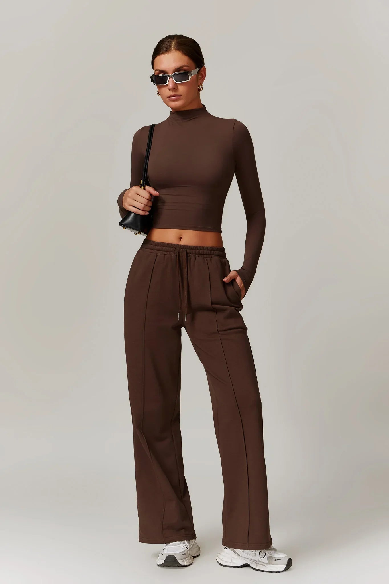 Rose Boğazlı Top – Kakao
